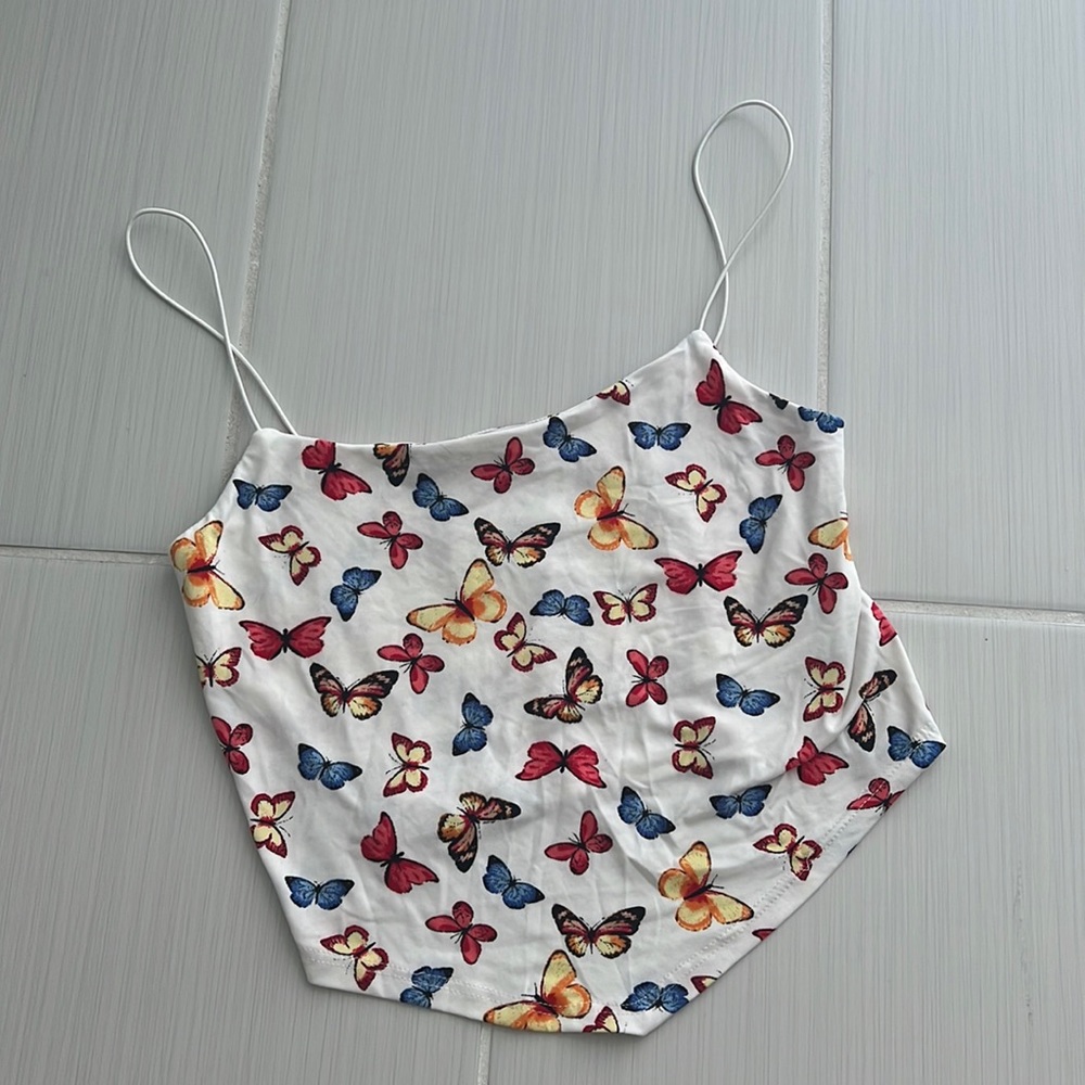 Butterfly crop top
